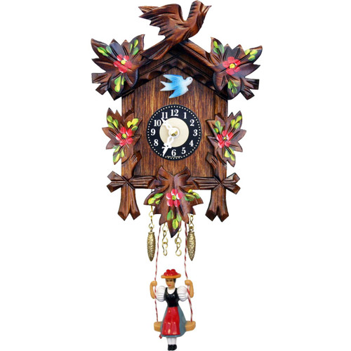 6.75" Engstler Battery-Operated Mini Cuckoo Wall Clock with Music and Chimes