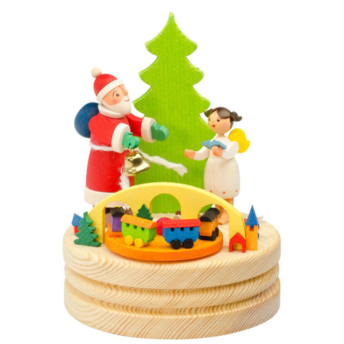 5" Graupner Santa and Angel Christmas Music Box