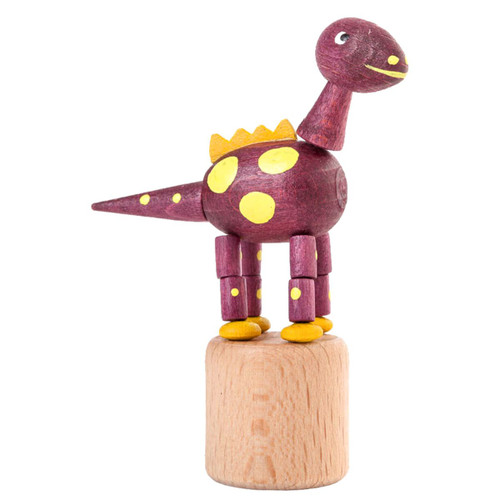 3.5" Dregeno Purple Dinosaur Push Toy