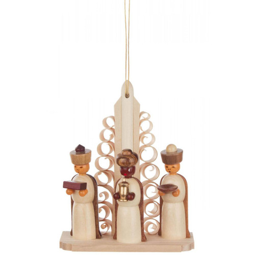 3.75" Beige and Brown Handcrafted Nativity with Three Kings Dregeno Ornament