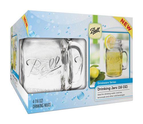 Ball Clear Glass Mug 4 pk - Case Of: 3; Each Pack Qty: 4; Total Items Qty: 12