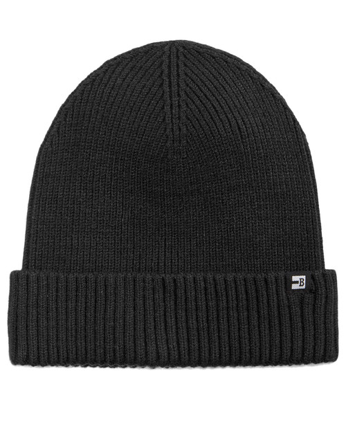 Block Hats  Men's Ribbed-Cuff Beanie Black One Size