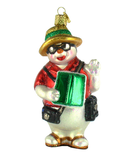 Old World Christmas South Pole Snowman Glass Ornament 24148 Decoration FREE BOX