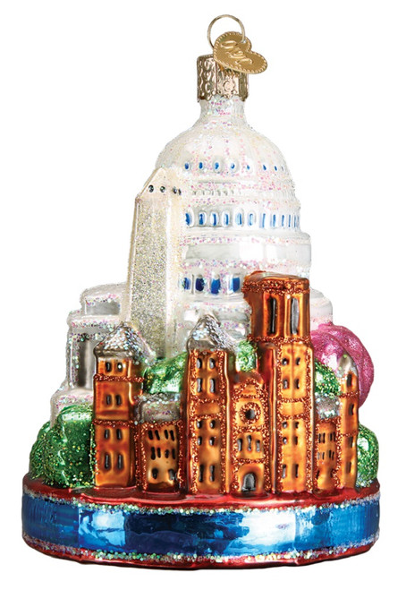 Old World Christmas Washington D.C. Landscape Glass Ornament 20088 FREE BOX DC
