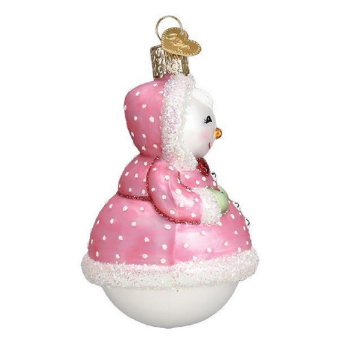 Old World Christmas Jolly Snowlady Glass Ornament FREE BOX 10231 New