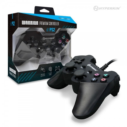 PS2 “Warrior” Premium Controller (Black) - Hyperkin