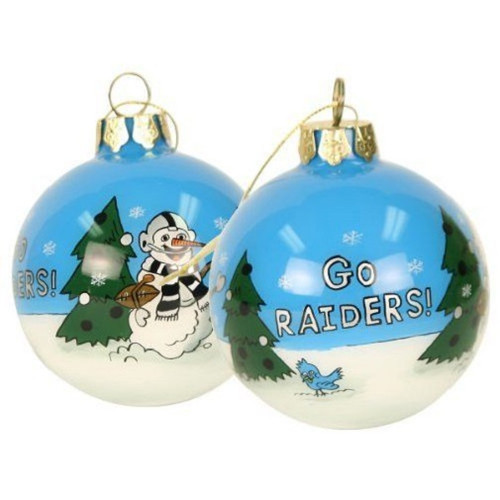 Oakland Raiders NFL Hand Painted Ornament