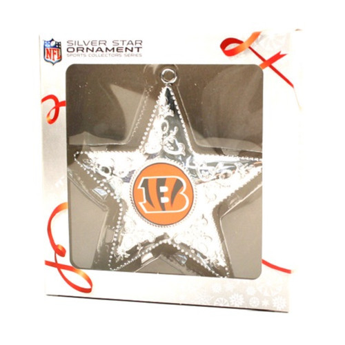 Cincinnati Bengals NFL Sports Collectors Series Silver Star Ornament