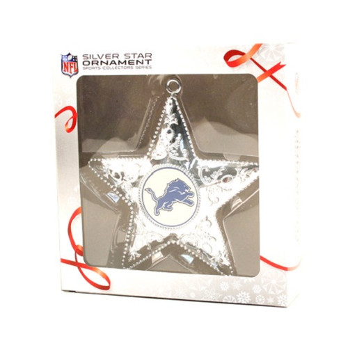 Detroit Lions NFL Sports Collectors Series Silver Star Ornament
