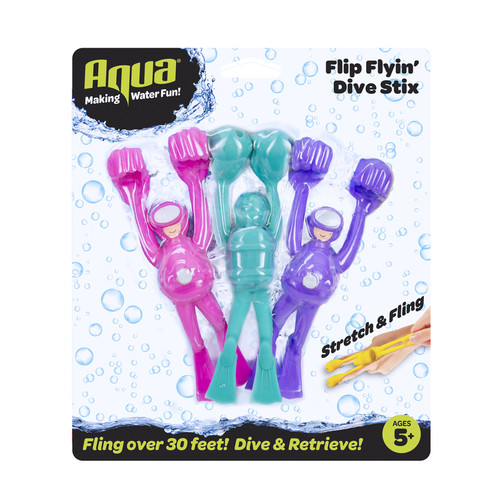 Aqua Assorted Plastic Flip Flyin Dive Sticks - Case Of: 6;