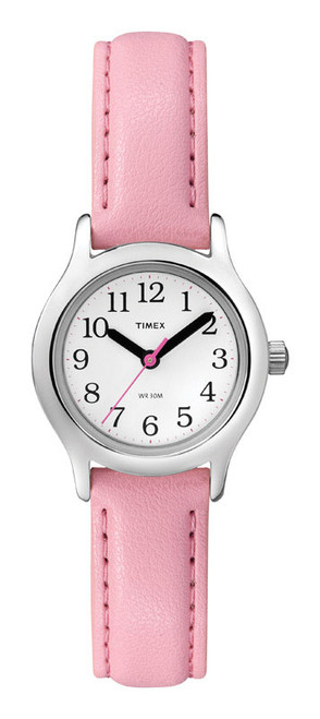 Timex Child's Round Pink Analog Watch Vinyl Water Resistant - Case Of: 1;