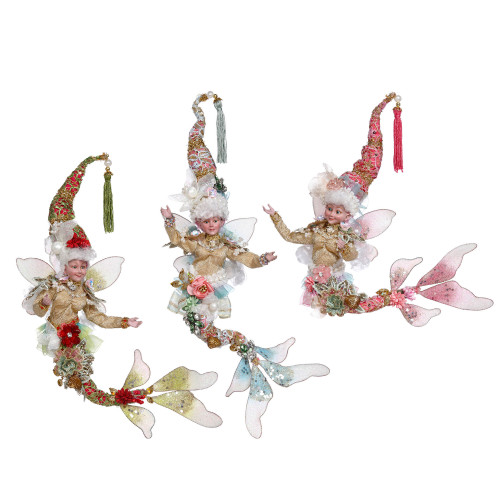 Mark Roberts Blue and Gold Mermaid Christmas Fairy, Small 11-Inches