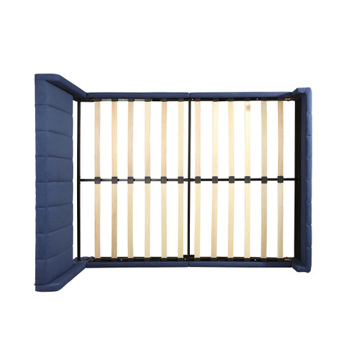 88" Navy Blue Hand Crafted Contemporary Queen Bed Frame