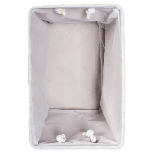 14" Vibrant Lattice Gray Small Rectangle Polyester Pet Bin Paw Organizer