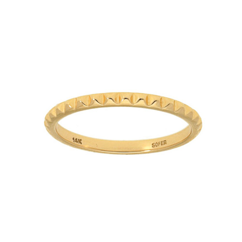 4" Yellow Gold Personal Jewelry and Gift Collections Round Stud Ring