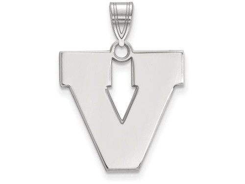 LogoArt Sterling Silver University Of Virginia Large Pendant Necklace SS046UVAT