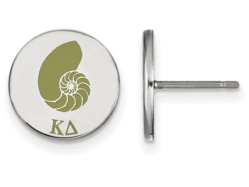 LogoArt Sterling Silver Kappa Delta Enameled Post Earrings SS047KDT