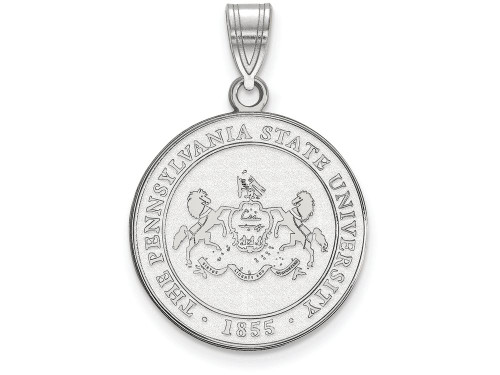 LogoArt Sterling Silver Penn State University Large Crest Pendant Necklace SS043PSUT
