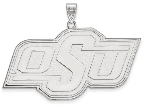 LogoArt Sterling Silver Oklahoma State University XL Pendant Necklace SS068OKST
