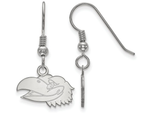 LogoArt Sterling Silver University Of Kansas Xs Dangle Earrings Wire SS043UKST