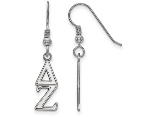 LogoArt Sterling Silver Delta Zeta Dangle Medium Earrings SS004DZT