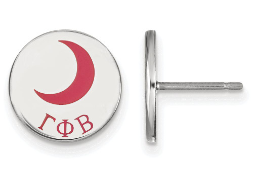 LogoArt Sterling Silver Gamma Phi Beta Enameled Post Earrings SS047GPBT