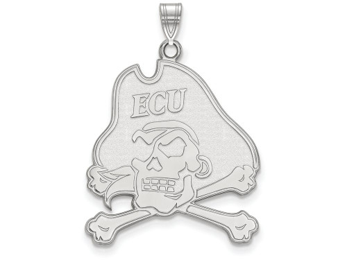 LogoArt Sterling Silver East Carolina University XL Pendant Necklace SS005ECUT