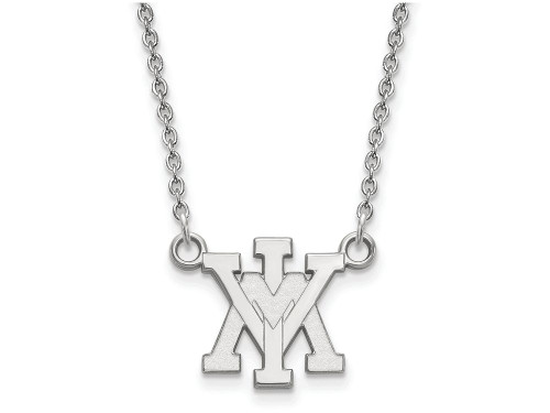 Logoart Sterling Silver Virginia Military Institute Small Pendant Necklace SS002VMI18T