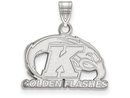 LogoArt Sterling Silver Kent State University Small Pendant Necklace SS005KENT