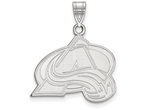 LogoArt Sterling Silver Colorado Avalanche Large Pendant Necklace SS004AVAT