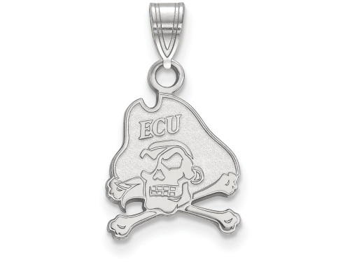 LogoArt Sterling Silver East Carolina University Small Pendant Necklace SS002ECUT