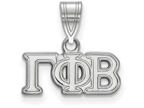 LogoArt Sterling Silver Gamma Phi Beta Medium Pendant Necklace SS003GPBT