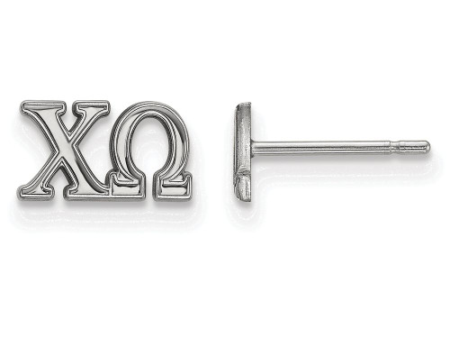 LogoArt Sterling Silver Chi Omega Extra Small Post Earrings SS005CHOT