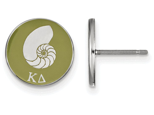 LogoArt Sterling Silver Kappa Delta Enameled Post Earrings SS046KDT
