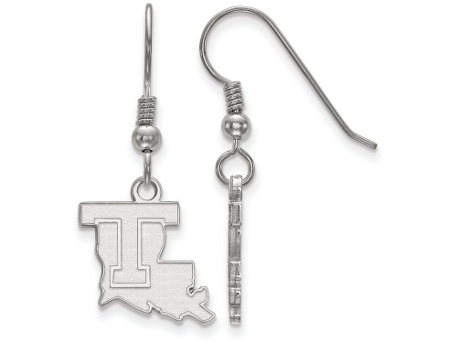 Logoart Sterling Silver Louisiana Tech University Small Dangle Earrings SS003LTUT