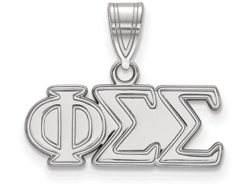 LogoArt Sterling Silver Phi Sigma Sigma Medium Pendant Necklace SS003PSST
