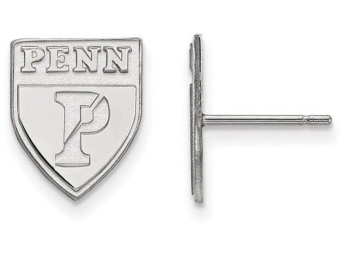 LogoArt Sterling Silver University Of Pennsylvania Small Post Earrings