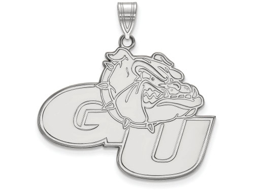 LogoArt Sterling Silver Gonzaga University XL Pendant Necklace SS004GONT