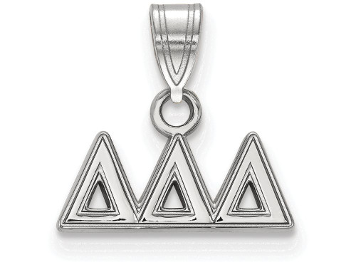 LogoArt Sterling Silver Delta Delta Delta Small Pendant Necklace SS002DDDT