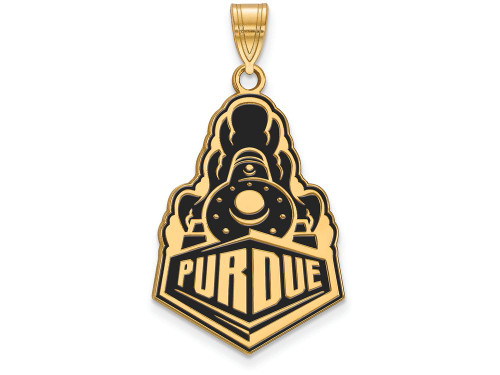 Logoart Sterling Silver Gp Purdue Extra Large Enamel Pendant GP061PUAE