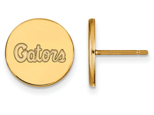 Logoart Sterling Silver Gp University Of Florida Small Disc Earrings GP055UFLAE