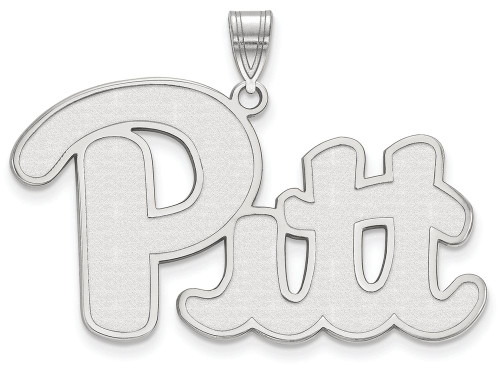 LogoArt Sterling Silver University Of Pittsburgh XL Pendant Necklace SS005UPIT