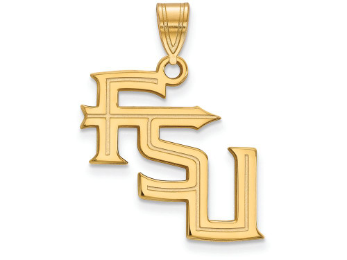 Logoart Sterling Silver Gp Florida State University Large Pendant GP061FSUAE