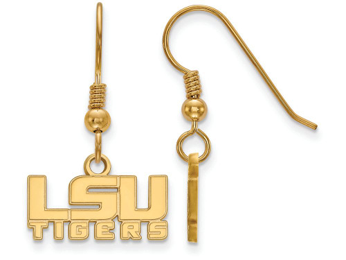 Logoart Sterling Silver Gp Louisiana State University Extra Small Dangle Earrings GP045LSUAE