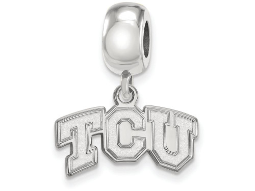 LogoArt Sterling Silver Texas Christian University Bead Charm Charm Xs Dangle Bead Charm SS014TCUT