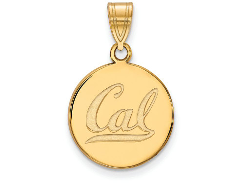 Logoart Sterling Silver Gp U Of California Berkeley Medium Disc Pendant GP045UCBAE