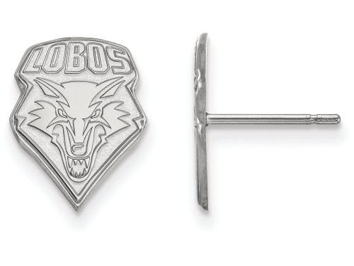 LogoArt Sterling Silver University Of New Mexico Small Post Earrings SS004UNMT