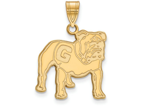 Logoart Sterling Silver Gp University Of Georgia Large Pendant GP061UGAAE