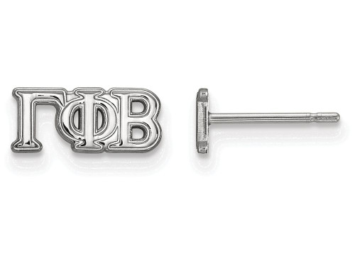 LogoArt Sterling Silver Gamma Phi Beta Extra Small Post Earrings SS005GPBT