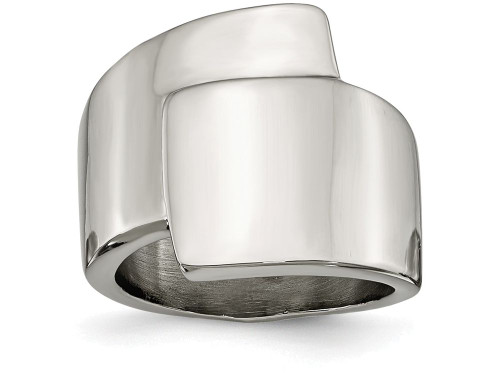 Chisel Stainless Steel Polished Fancy Ring